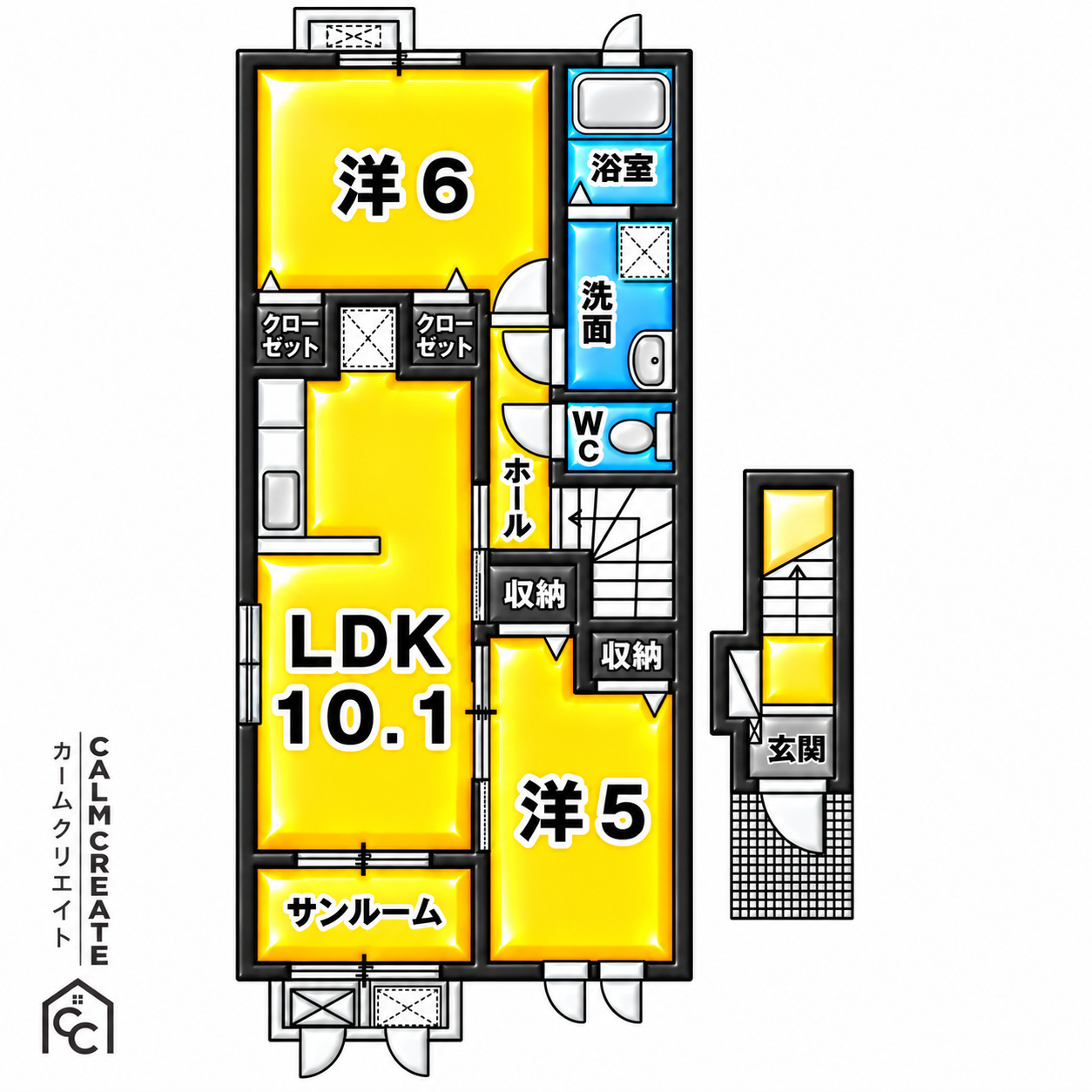 京都丹後鉄道宮豊線 峰山駅 徒歩15分 2階建 築11年の間取り写真