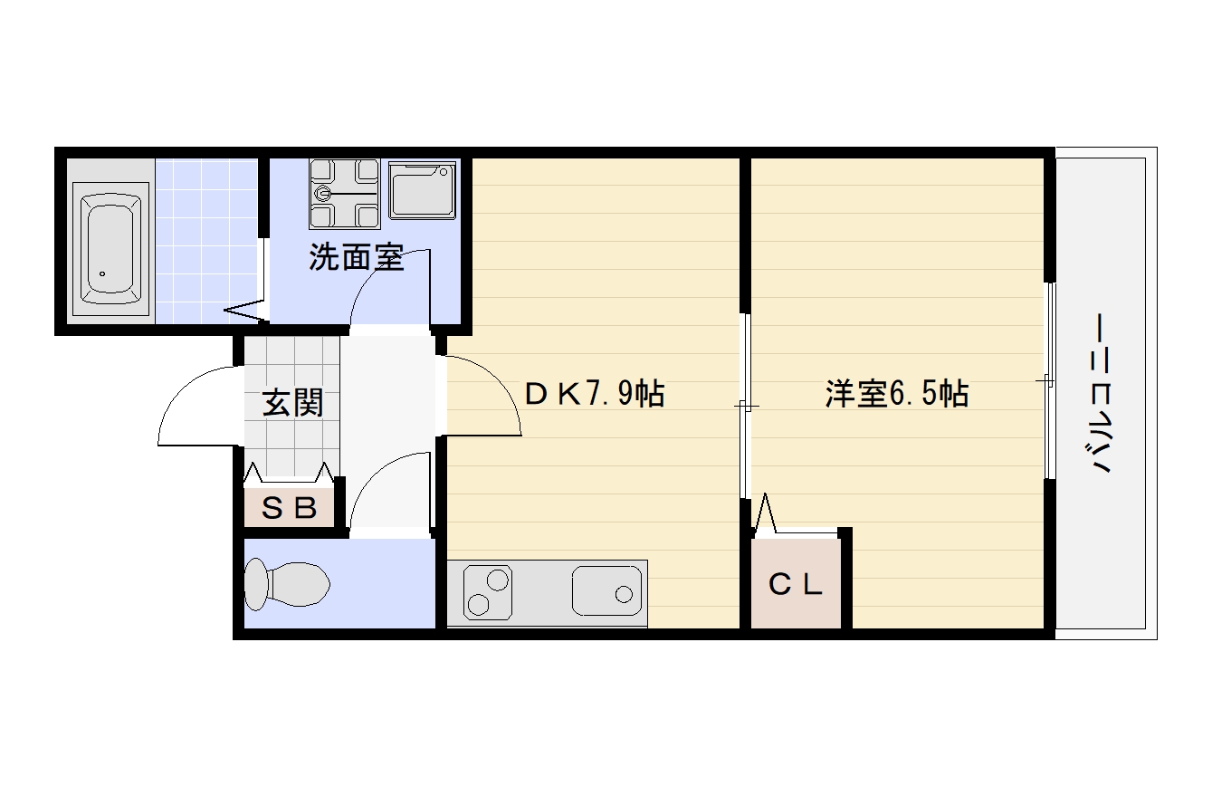 地下鉄谷町線 喜連瓜破駅 徒歩8分 3階建 築11年の間取り写真