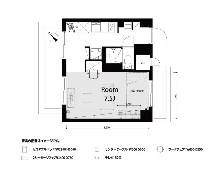 中銀ベル築地マンシオンの間取り写真