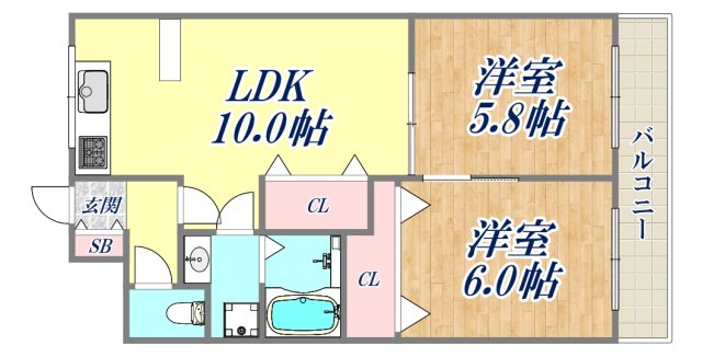 ソワ宝塚の間取り写真