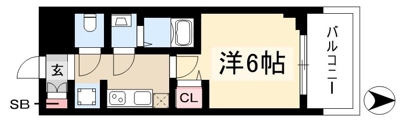 プレサンス名古屋幅下ファビュラスの間取り