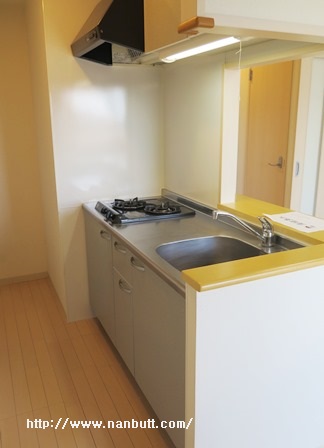 キッチン　2口ガスコンロ付きシステムキッチン