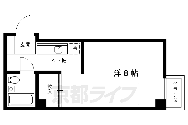 京都市上京区御所八幡町のマンションの間取り