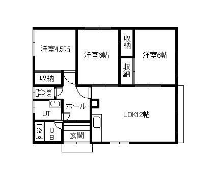 東光１３－９平屋の間取り