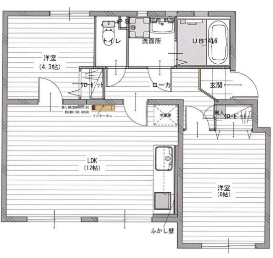 名古屋市緑区鳴海町のマンションの間取り