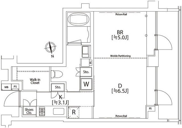 カスタリア市ヶ谷の間取り