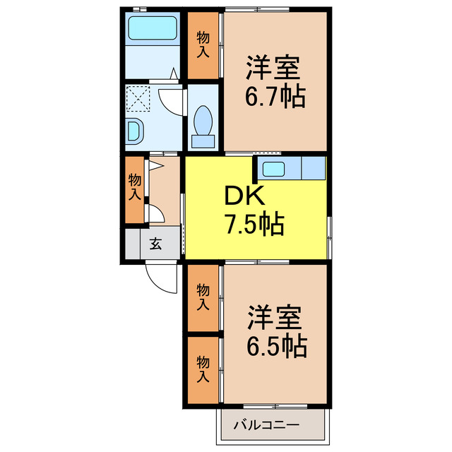 キョウエイコーポBの間取り