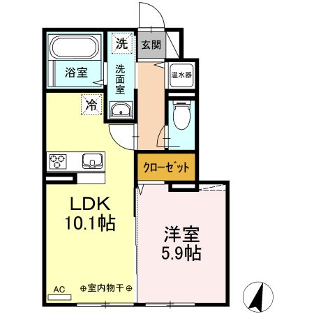 ヤードアイリー　Ｂの間取り