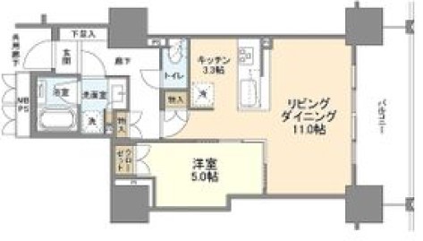 【大阪市中央区久太郎町のマンションの間取り】