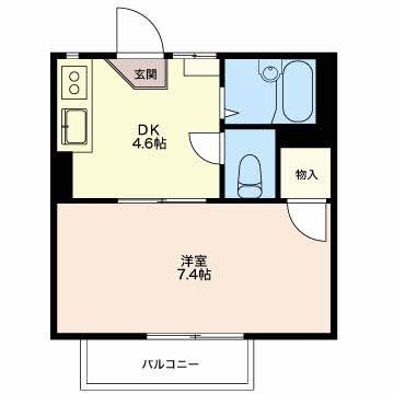 四日市市大井手のアパートの間取り