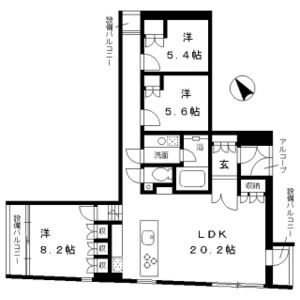 VISCONTI覚王山の間取り