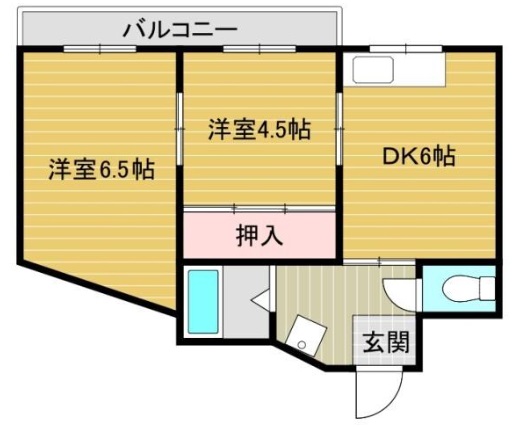 大阪市平野区加美南のマンションの間取り