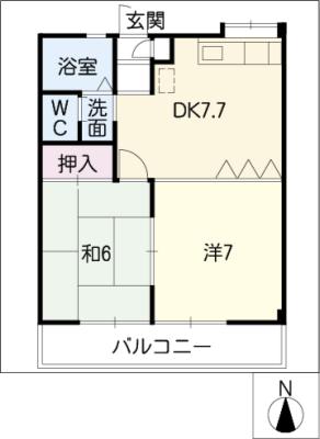 コーポ静の間取り