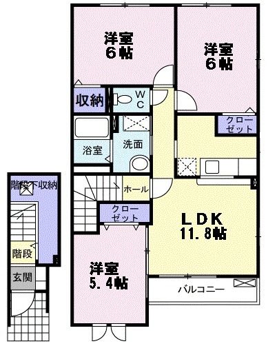 ミューズ・パルコＡの間取り