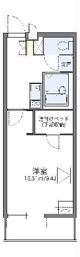 レオパレスルームス北越の間取り