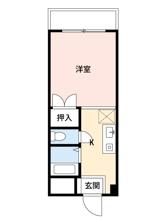 宇多津ハイツの間取り