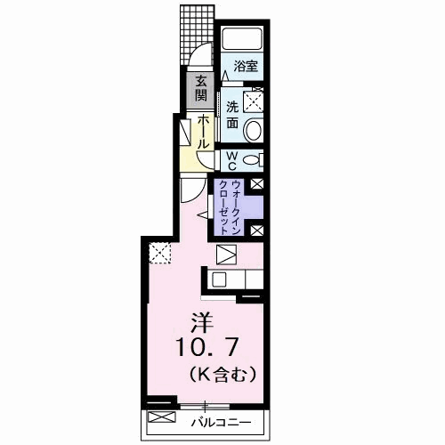 【阿南市才見町のアパートの間取り】