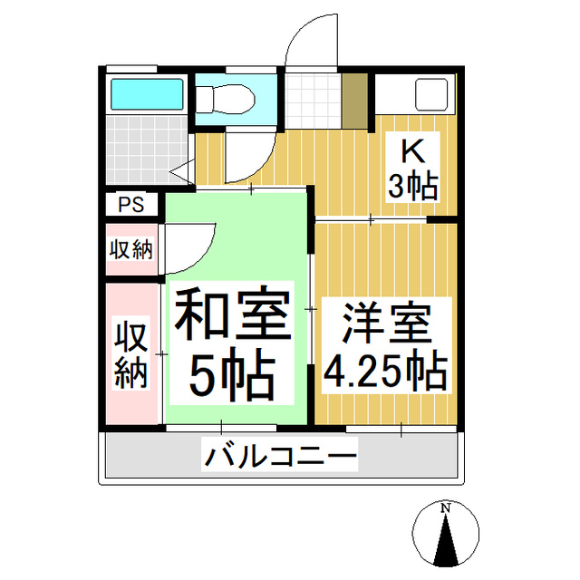 高野ハイツ　Ｂ棟の間取り