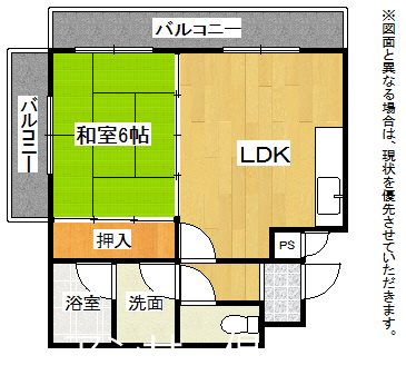 北九州市小倉北区宇佐町のマンションの間取り