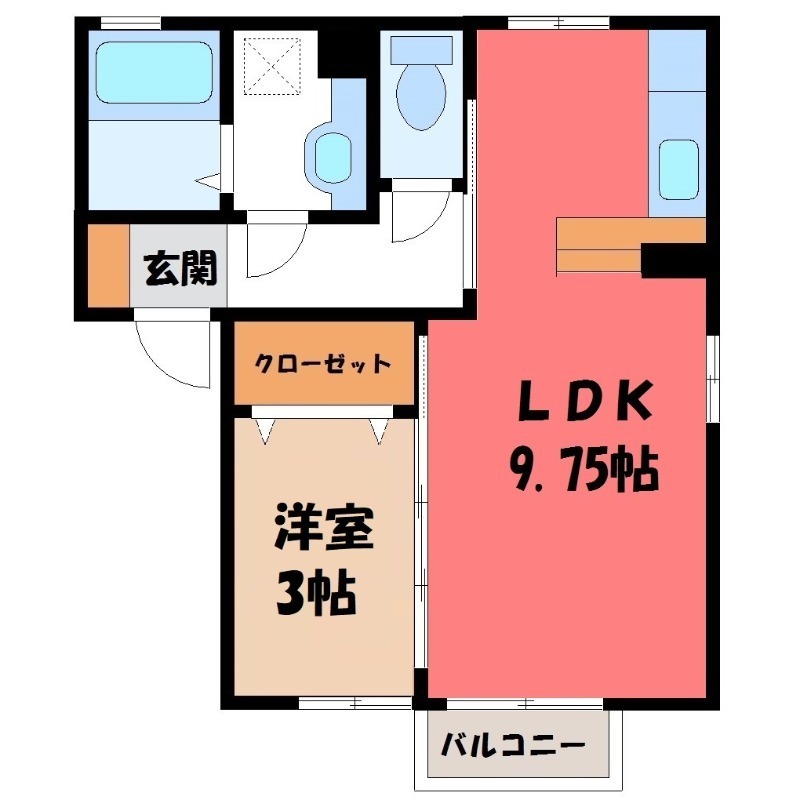 シャルムトロン Bの間取り