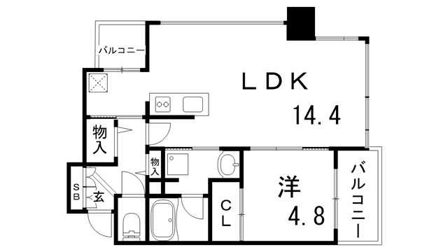 アーバネックス神戸水木通の間取り