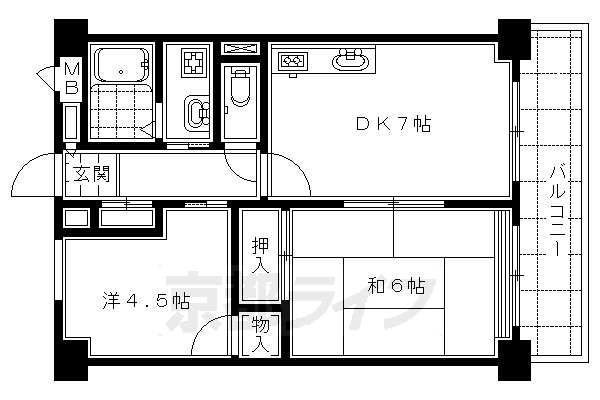 セレクテ西大路の間取り