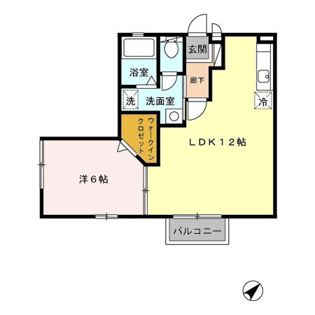 西多摩郡瑞穂町大字箱根ケ崎のアパートの間取り