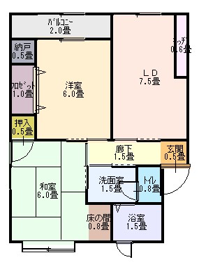 ウエストアネックスIの間取り