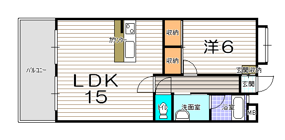 広島市西区井口台のマンションの間取り