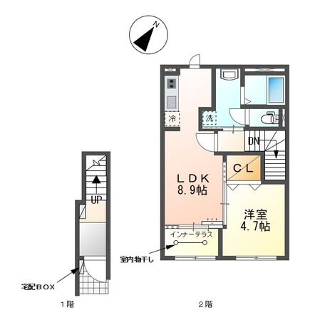 弥富市五明のアパートの間取り