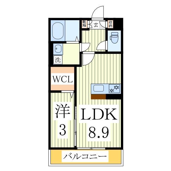 我孫子市柴崎台のアパートの間取り