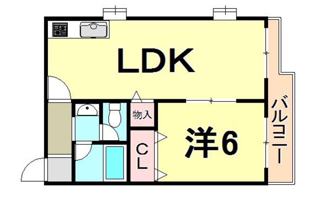 【西宮市室川町のマンションの間取り】