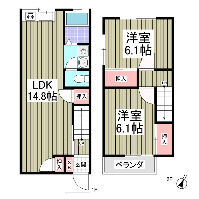 大磯ハイツB棟の間取り