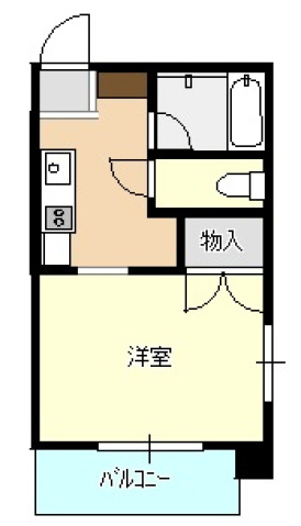 広島市中区東白島町のマンションの間取り