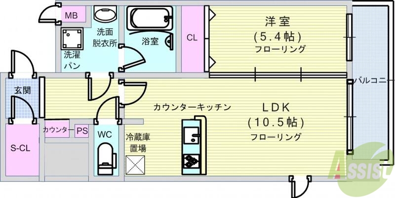 プレサンス松屋町駅前デュオの間取り