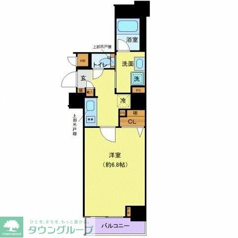 新宿区市谷薬王寺町のマンションの間取り