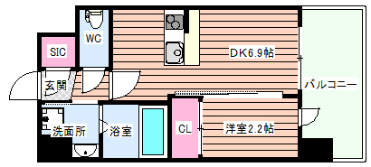 セレニテ十三ミラクの間取り