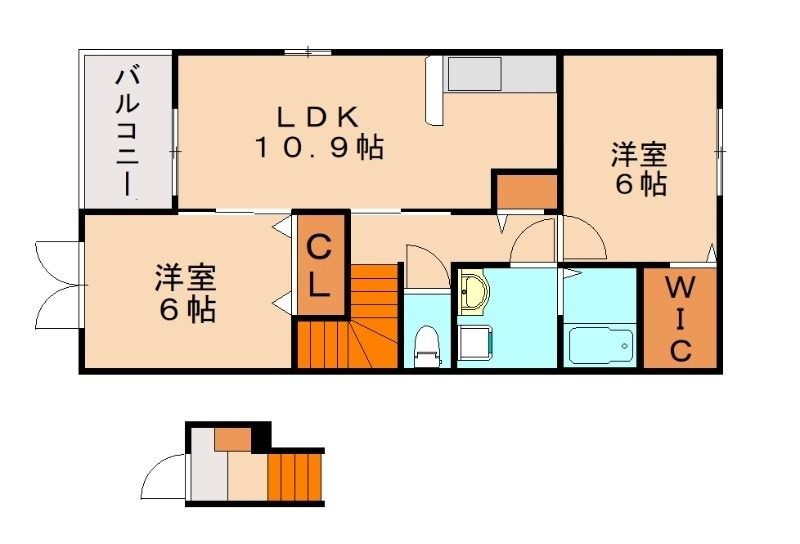 糟屋郡須惠町大字上須惠のアパートの間取り