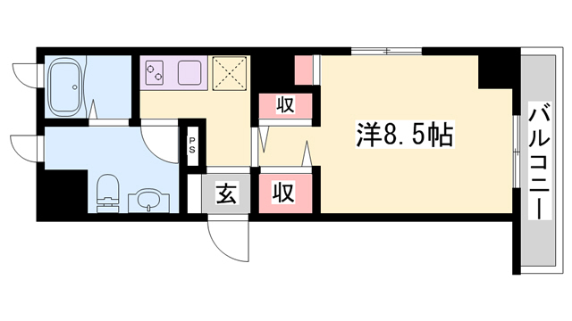 フェリーチェ姫路駅前の間取り