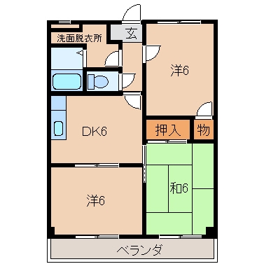 グランディールきのくにIIの間取り