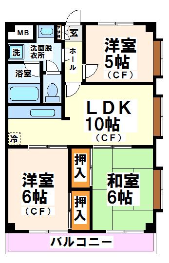 ベレーサ東府中の間取り