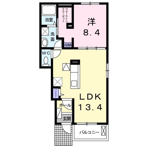 【那珂市菅谷のアパートの間取り】