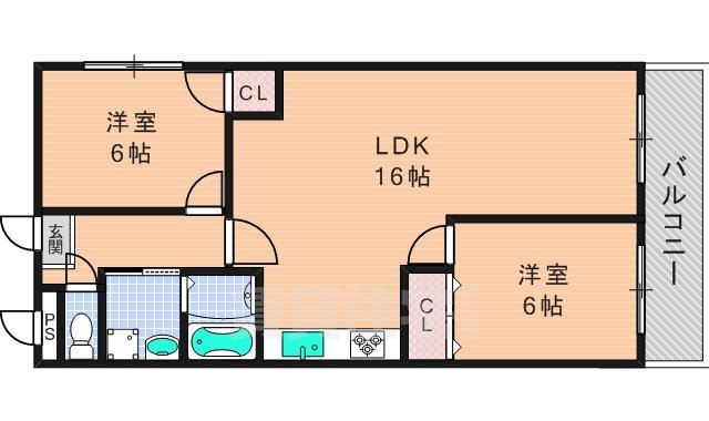 レオハイム津田2の間取り