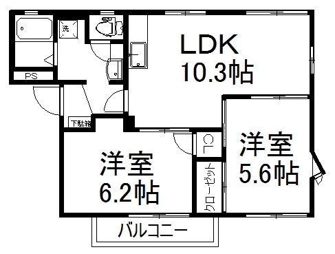 サンパーク大谷本郷の間取り