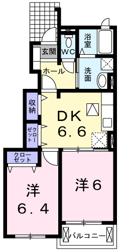 ノービレアビタ－レ　Ｂの間取り