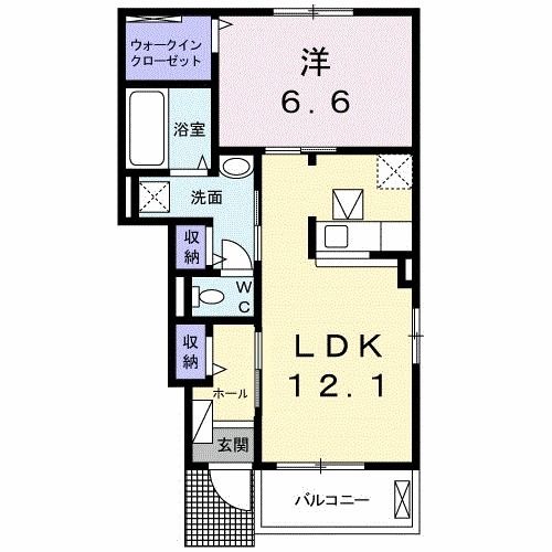 名張市蔵持町原出のアパートの間取り