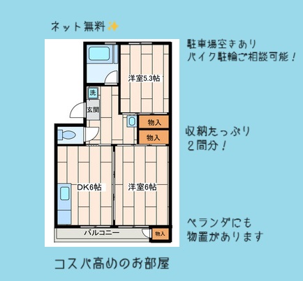 栄昇ハイツの間取り