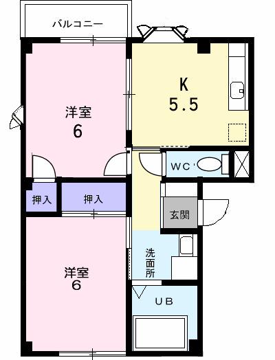 ブル－スカイ　２の間取り