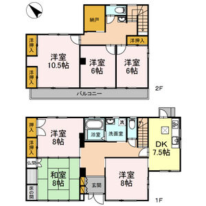 清水様F邸貸家の間取り