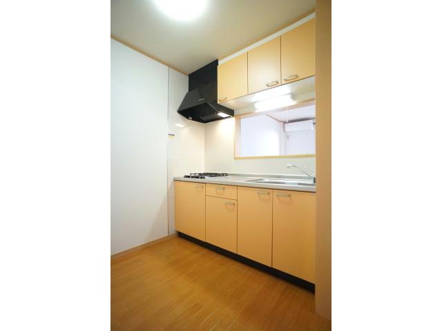 キッチン　2口ガスコンロ付きのシステムキッチン